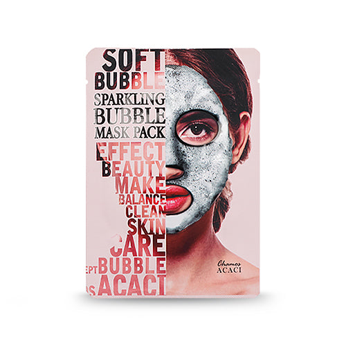 Korėjietiška šveičiamoji burbuliuojanti veido kaukė CHAMOS ACACI