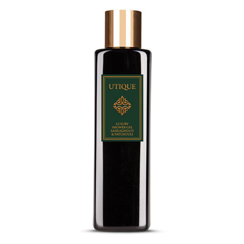 UTIQUE Prabangus prausimosi gelis Sandalwood & Patchouli nišinių kvepalų kvapo